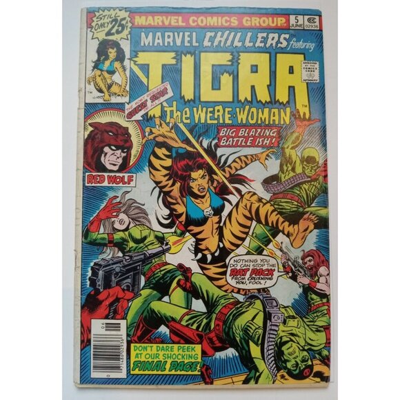 Marvel Chillers #5 Tigra the Were-Woman Red Wolf Appearance Bagged/Boarded - Picture 2 of 3